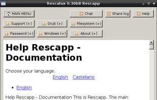 Rescatux screenshot 1