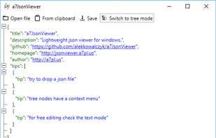 a7 JsonViewer screenshot 1