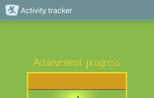 Main screen with current achievement