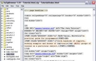 InZipBrowser source code display