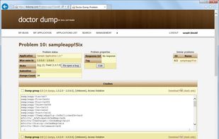 Each problem is a collection of similar memory dump groups and a memory dump group is a collection of the crashes with same stack.