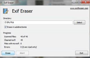 Free EXIF Eraser screenshot 1