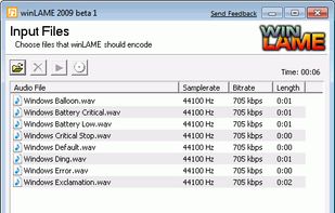 winLAME screenshot 1