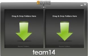 The main interface with the 2 drag and drop boxes