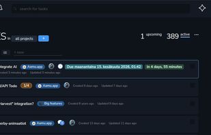 Tasks. All the screens are quite similar, which is the whole point of the app.