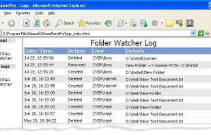 Logs from Folder Watcher