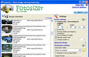 Fotosizer screenshot 1