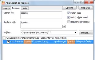 Aba Search and Replace screenshot 2
