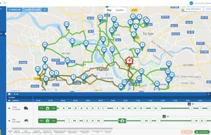 Users can track driver locations and manage routes through the interactive map