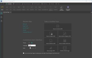 User Interface - Dark Theme