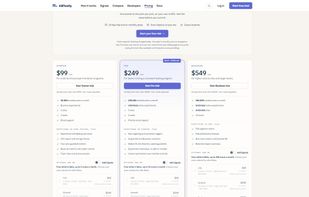 Published pricing. Starter 99 USD a month for 50,000 tracked users, Pro 249 for 200,000, Business 549 for 500,000. 14-day trial on monthly plans.