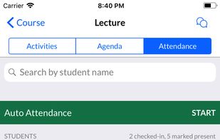 Instant one-tap attendance!