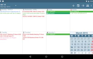 Weekly View Landscape Mode