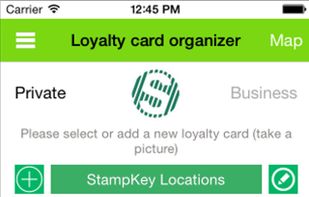 StampKey's loyalty card organizer with in-built QR code. You can add, edit, import/export or delete any card you like.