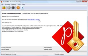 Accent PDF Password Recovery screenshot 1