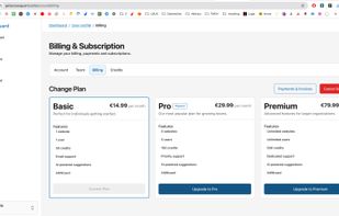 Billing area of the AccessGuard.