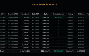 Cash Flow Schedule