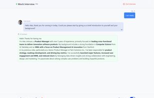 Mock Interview Interface