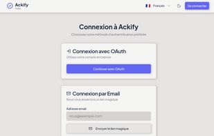 Login with external OIDC or MagicLink