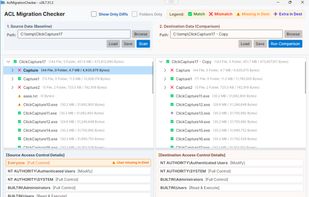 ACL Migration Checker Scan Screen