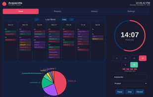 Pomodoro timer and tracking app