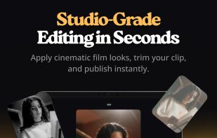 Trim your take with a filmstrip scrubber and apply a film look before posting.