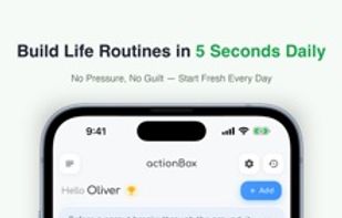 Effortless 5-second daily routine creation and lightweight habit tracking.