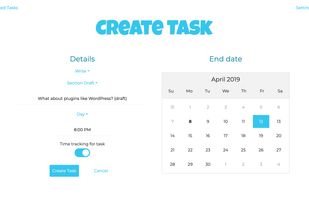 ActionBuddy for Writers Create Task