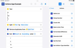 Actions screenshot 1