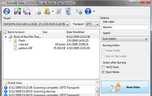 Active@ Data Burner screenshot 1