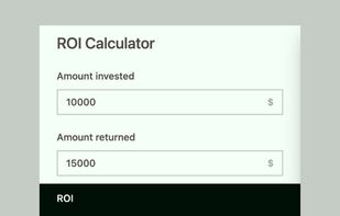 ActiveCalculator ROI Calculator - Return on Investment