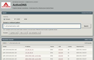 ActiveDNS screenshot 1