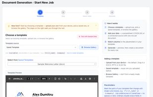 Document Generation Step 1