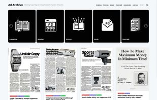 The app is a pinterest style archive of the top performing ads from the last 100 years