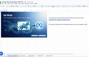 Starting page + set up guide link