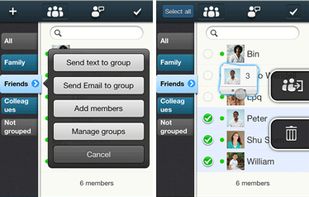 iPhone user interface