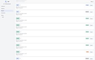 Incoming webhook requests list. Adal stores received requests so they can be inspected, tracked, and used for debugging.