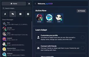 Adapt client homepage