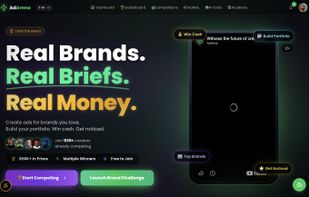 AdArena homepage