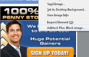 Blocking an image ad