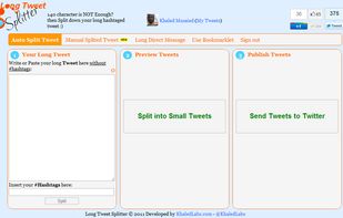 Auto Split Long Tweets 
