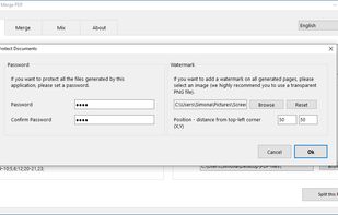 Password protect or watermark PDF fils