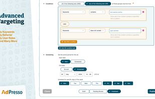 Scheduling options