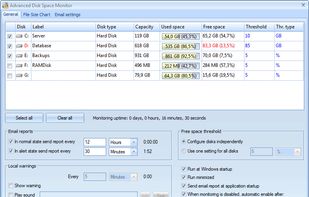 Advanced Disk Space Monitor screenshot 1