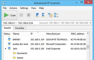 Advanced IP Scanner screenshot 1