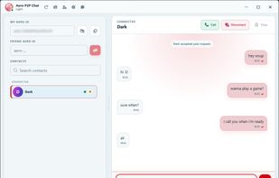 Aero P2P Chat screenshot 1