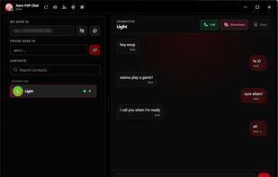 Aero P2P Chat screenshot 1