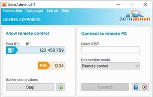 AeroAdmin - main window