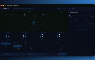 AETHER DESKTOP main view with expanded Playlist area