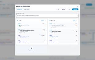 Inside a task you can order tasks, goals, notes and links in groups